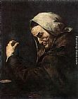 Jusepe De Ribera Canvas Paintings - An Old Money-Lender